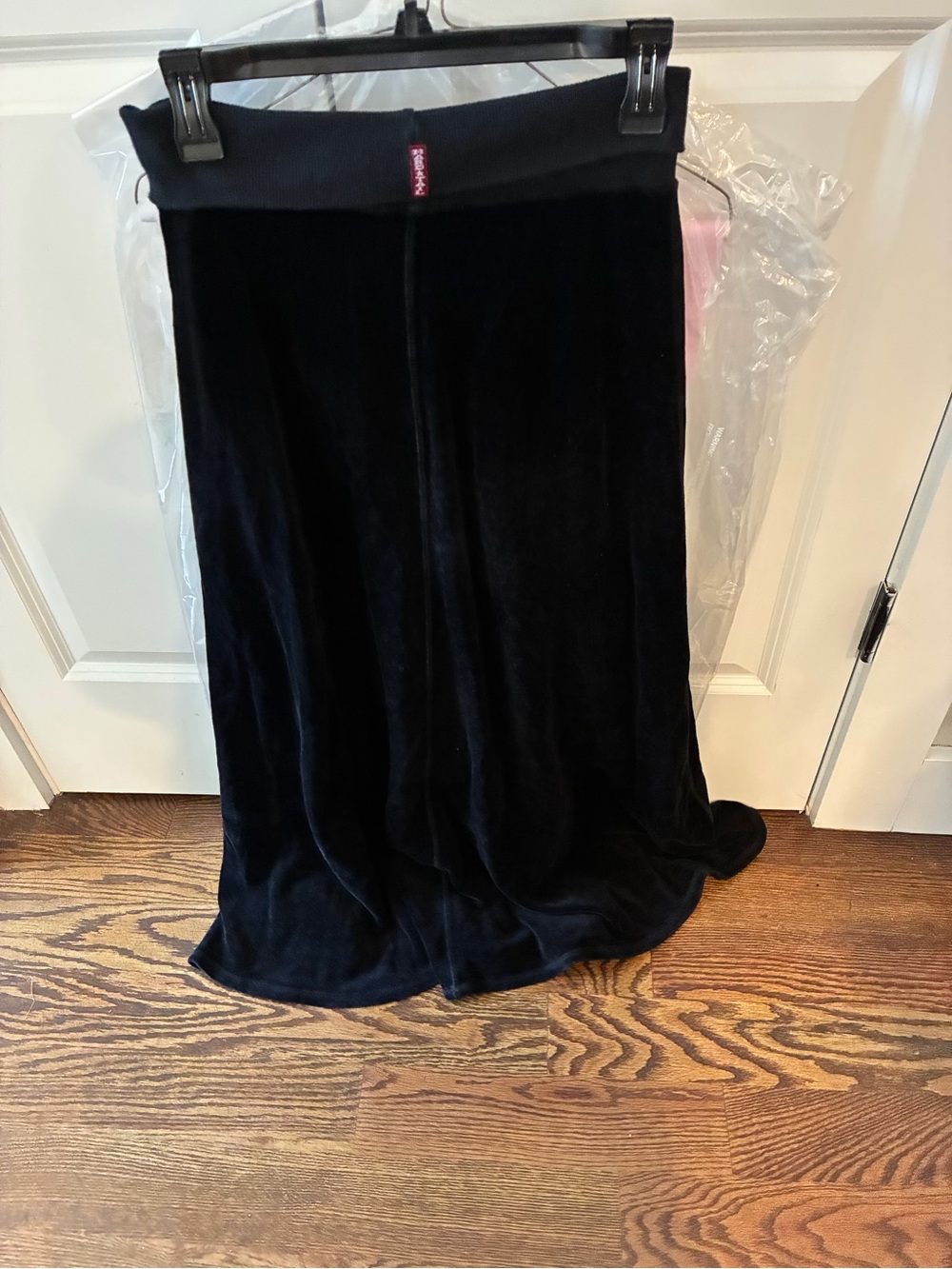 Hard Tail Black Velvet Maxi Skirt